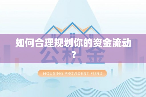 绥棱如何合理规划你的资金流动？
