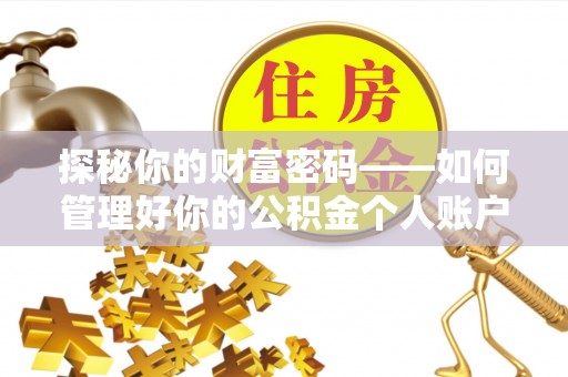 绥棱探秘你的财富密码——如何管理好你的公积金个人账户信息