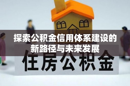 绥棱探索公积金信用体系建设的新路径与未来发展