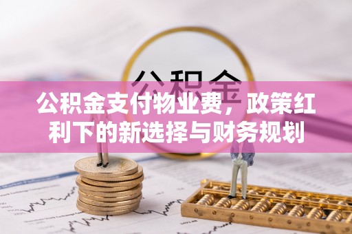 绥棱公积金支付物业费，政策红利下的新选择与财务规划