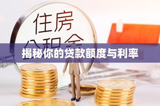 绥棱揭秘你的贷款额度与利率