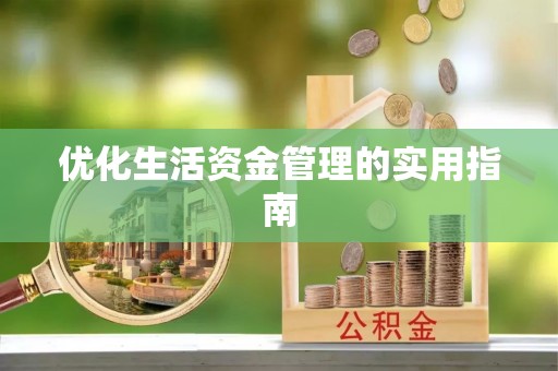 绥棱优化生活资金管理的实用指南