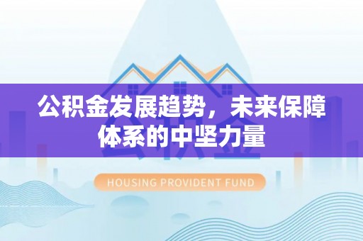 绥棱公积金发展趋势，未来保障体系的中坚力量