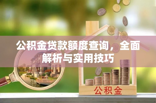 绥棱公积金贷款额度查询，全面解析与实用技巧